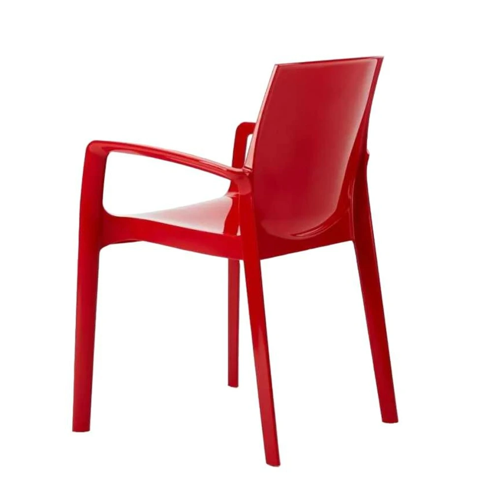 Chaise extérieure empilable design contemporain robuste et confort idyll en Cuir synthétique
