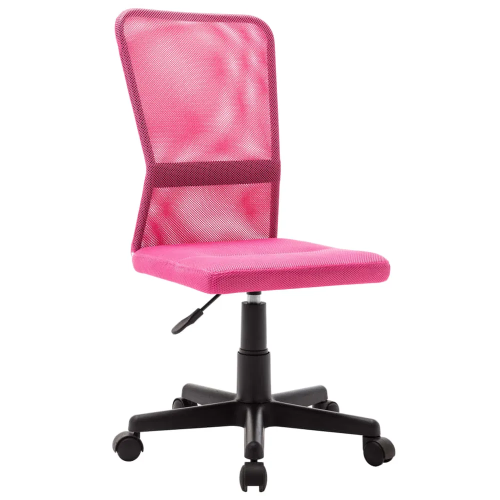 Chaise fauteuil siège de bureau informatique étude Rose 44 x 52 x 100 cm tissu en maille rose 02_0024057 pour salle d'attente