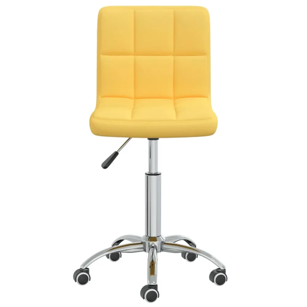 Chaise fauteuil siège pivotante de bureau informatique étude Jaune moutarde tissu jaune 02_0024140 Hauteur de siège réglable
