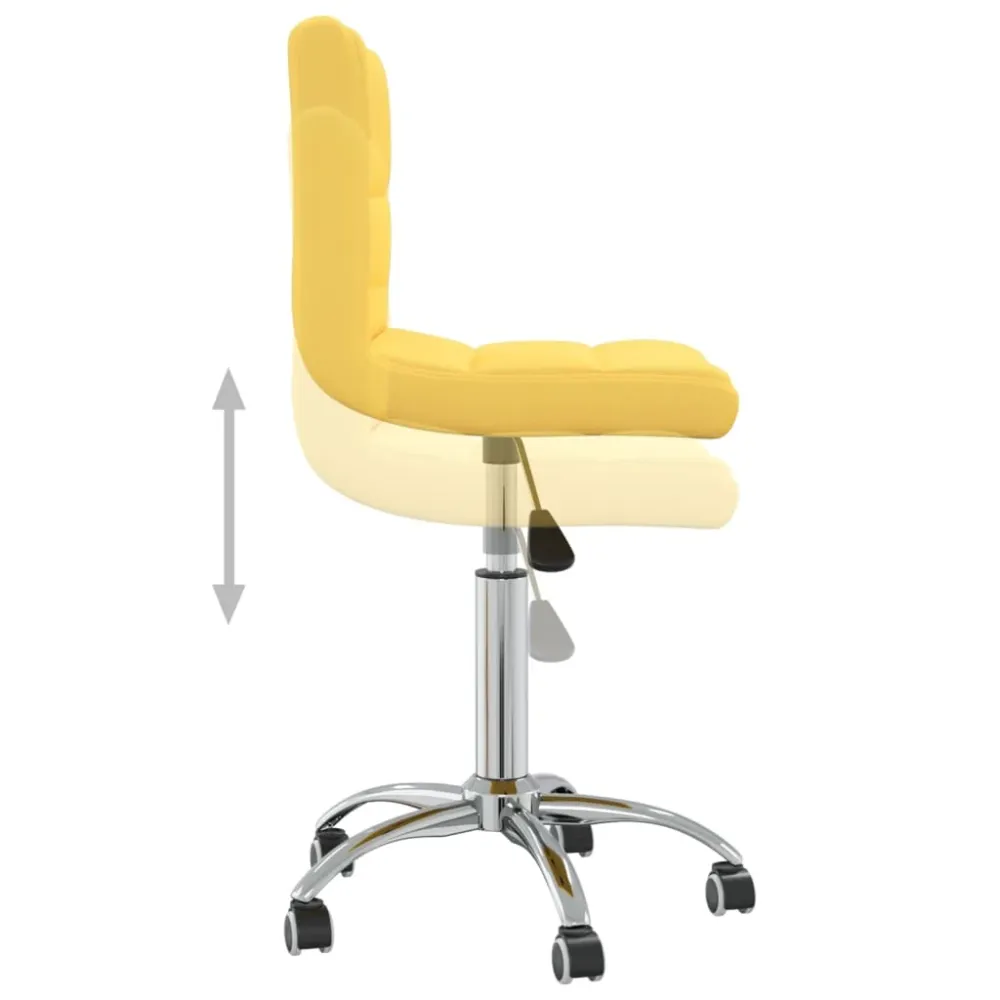 Chaise fauteuil siège pivotante de bureau informatique étude Jaune moutarde tissu jaune 02_0024140 Hauteur de siège réglable