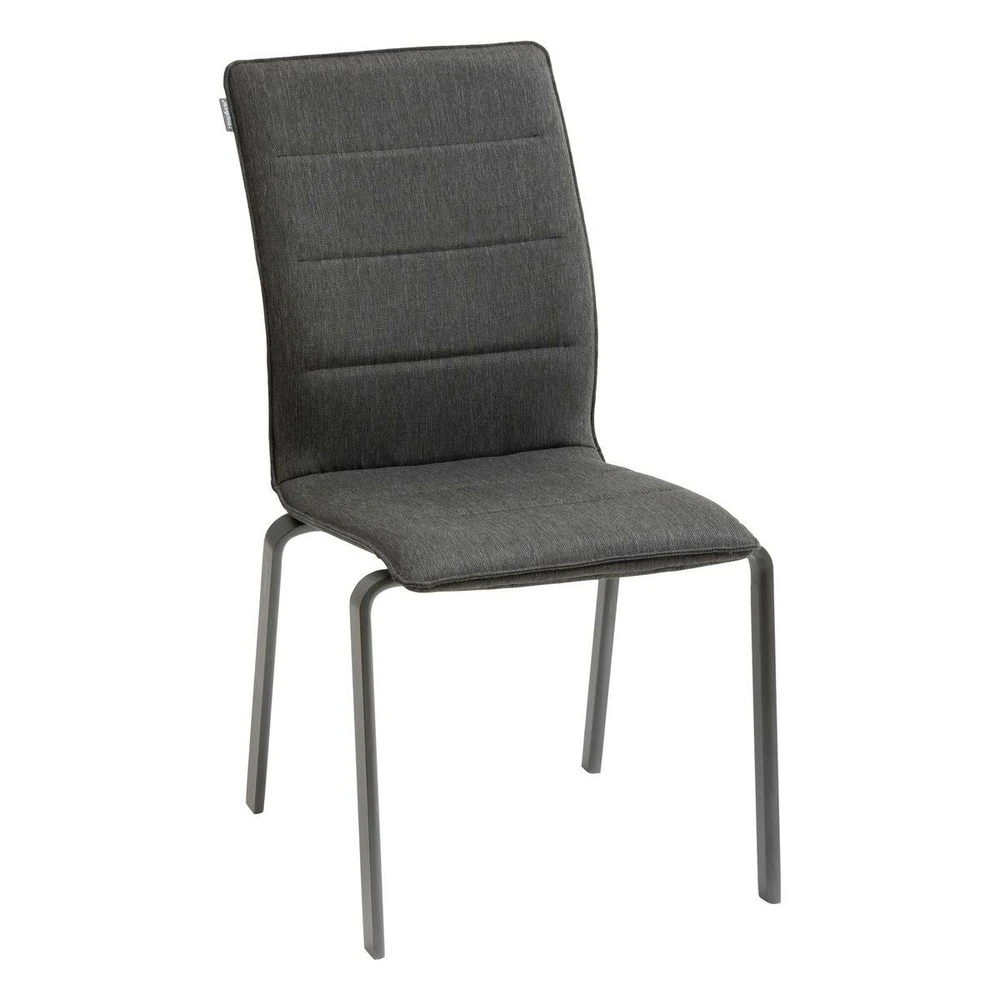 Chaise de jardin empilable diese anthracite & graphite en Cuir synthétique