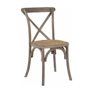 Chaise à roulettes BISTROT - Chaise de table empilable en chêne