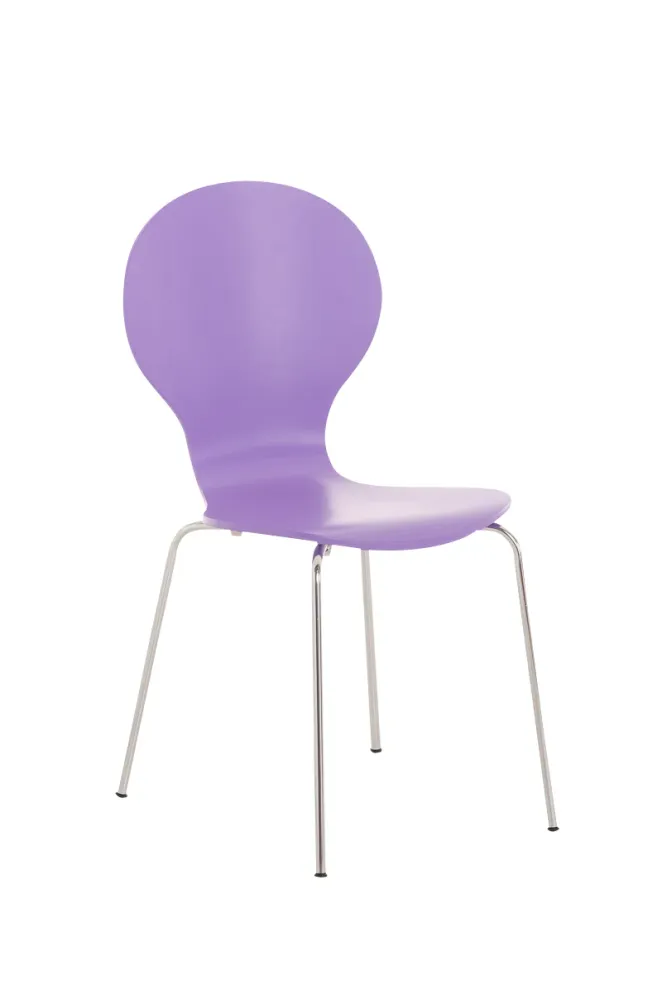 Chaise de salle à manger cuisine empilable design contemporain bois violet et métal 10_0000947
