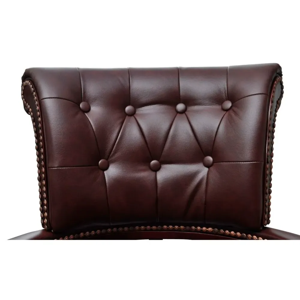 Fauteuil chaise chaise de bureau en cuir mélangé marron 0502056 | Réglable en Hauteur