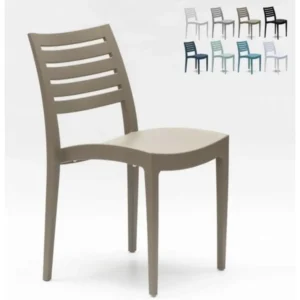 Haute Gamme Confort Chaise empilable polypropylène Raykan-Couleur Noir