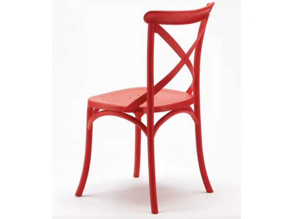 Haute Gamme Confort Chaise empilable Ruskia-Couleur Blanc