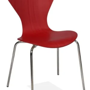 Kaiser-Sitzmöbel Chaise empilable élégante KS16-N4gb couleur : teinté rouge feu 3000 UE : 6 pièces KS16-N4gb (rouge feu) m...