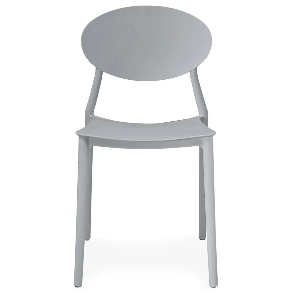 Lot de 4 chaises empilables Balagan Gris en Cuir synthétique