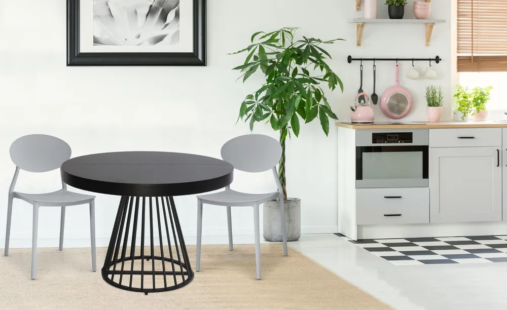 Lot de 4 chaises empilables Balagan Gris en Cuir synthétique