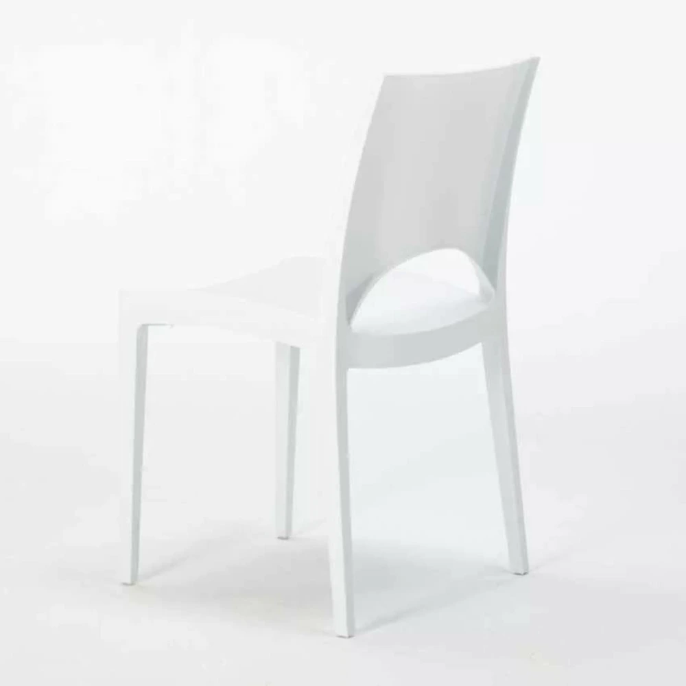 Lot de 24 chaises empilables en polypropylène restaurants svein avec support lombaire