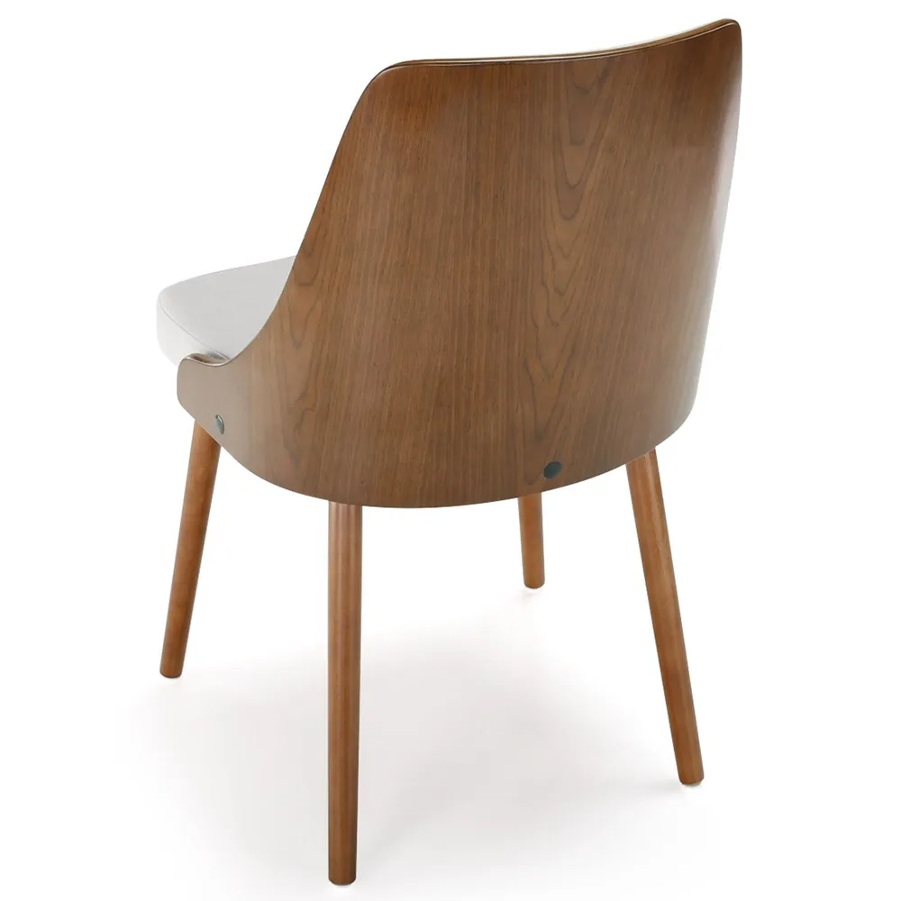 Canapé design Lot de 8 chaises scandinaves Lalix Bois Noisette et Blanc