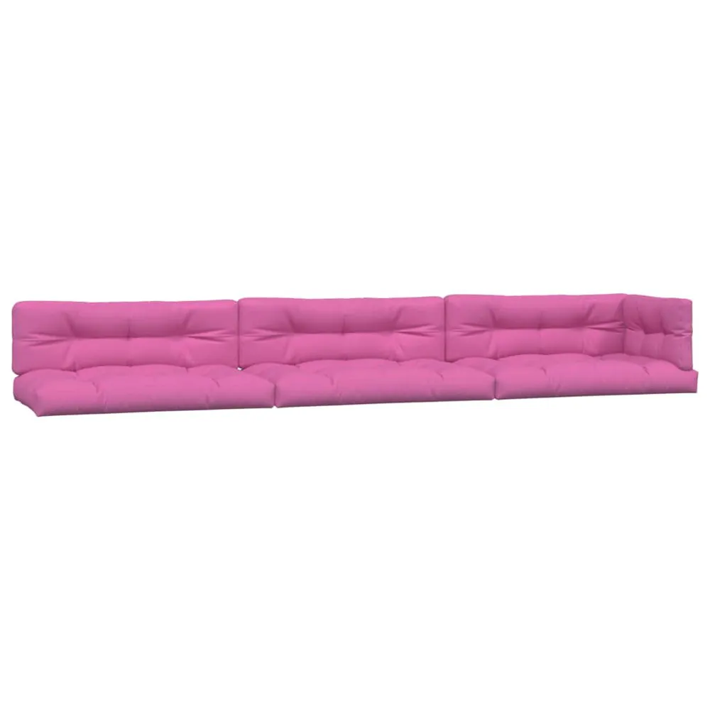 Certifié Bureau Coussins de palette lot de 7 rose tissu