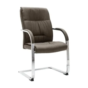 Chaise de bureau cantilever Taupe Tissu pour salle d'attente