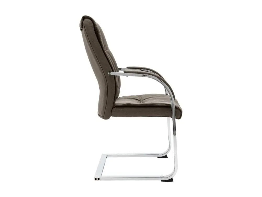 Chaise de bureau cantilever Taupe Tissu pour salle d'attente