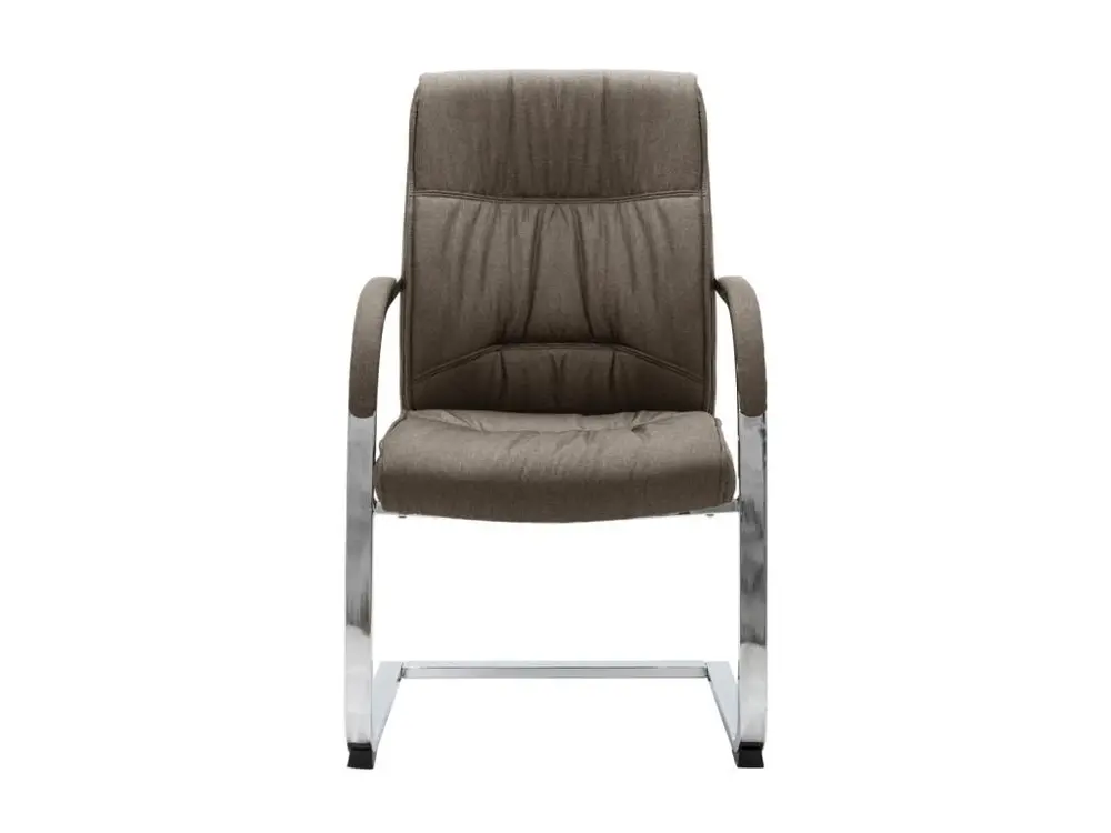 Chaise de bureau cantilever Taupe Tissu pour salle d'attente