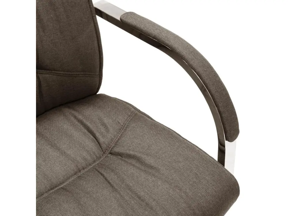 Chaise de bureau cantilever Taupe Tissu pour salle d'attente