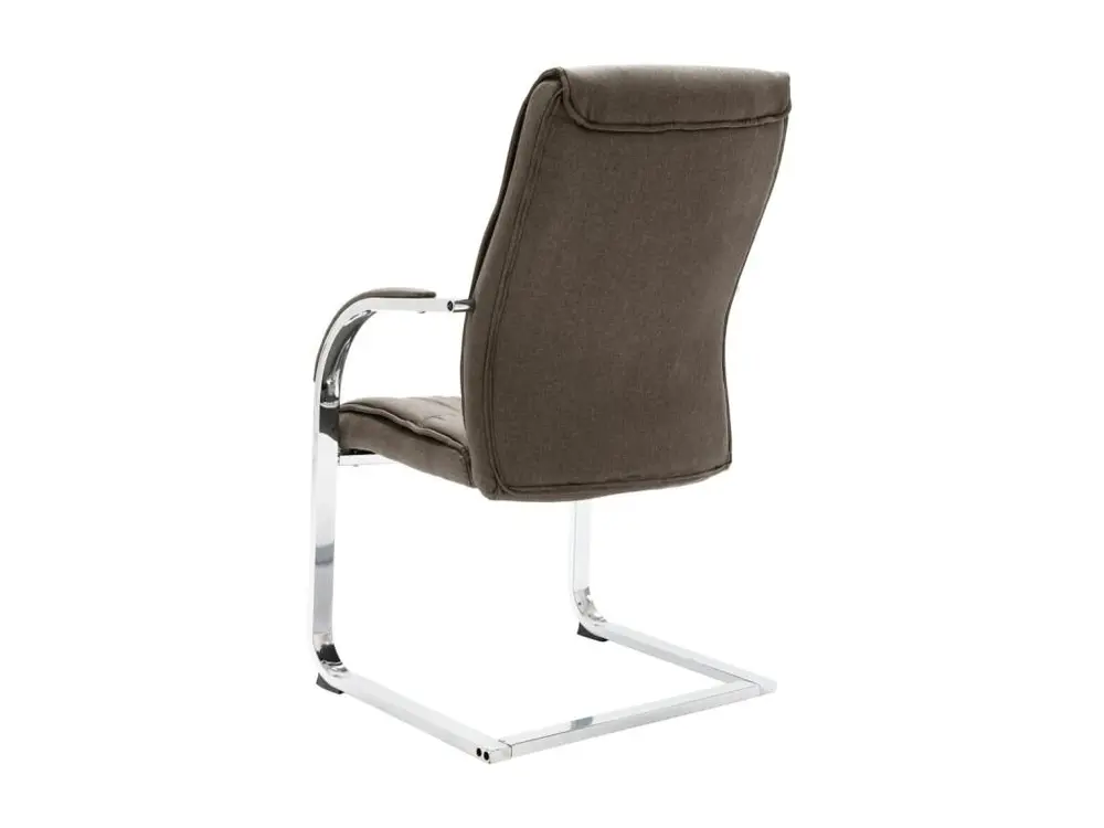 Chaise de bureau cantilever Taupe Tissu pour salle d'attente