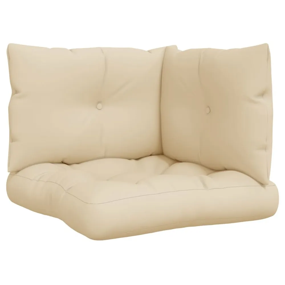 Chaise pivotante Coussins de palette lot de 3 sable tissu
