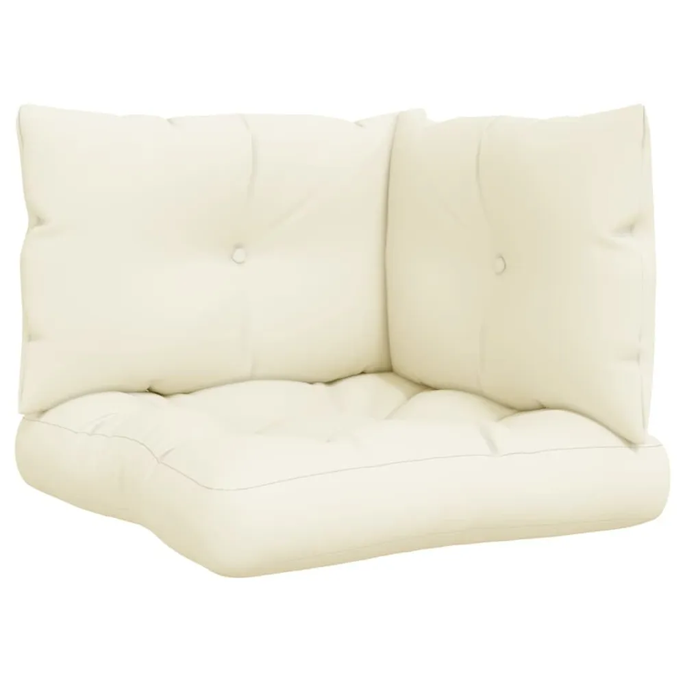 Chaise à roulettes Coussins de palette lot de 3 crème tissu