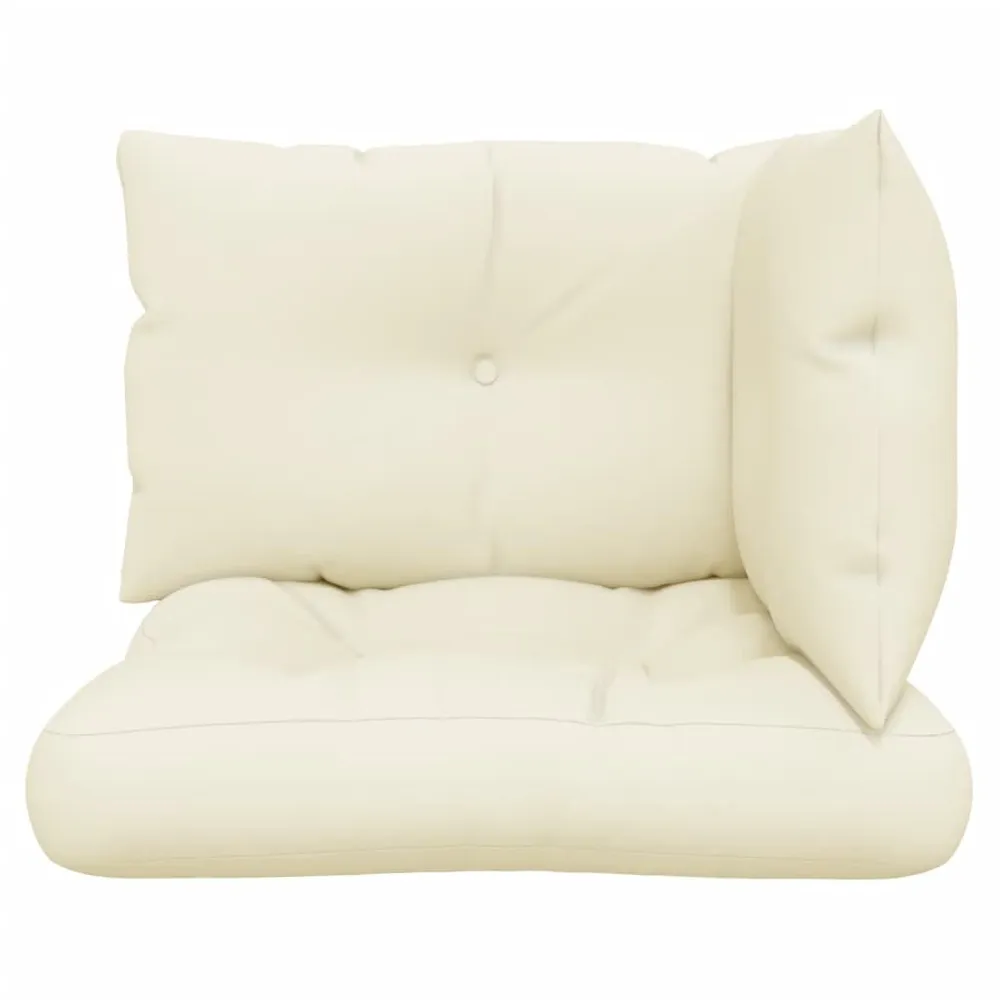 Chaise à roulettes Coussins de palette lot de 3 crème tissu