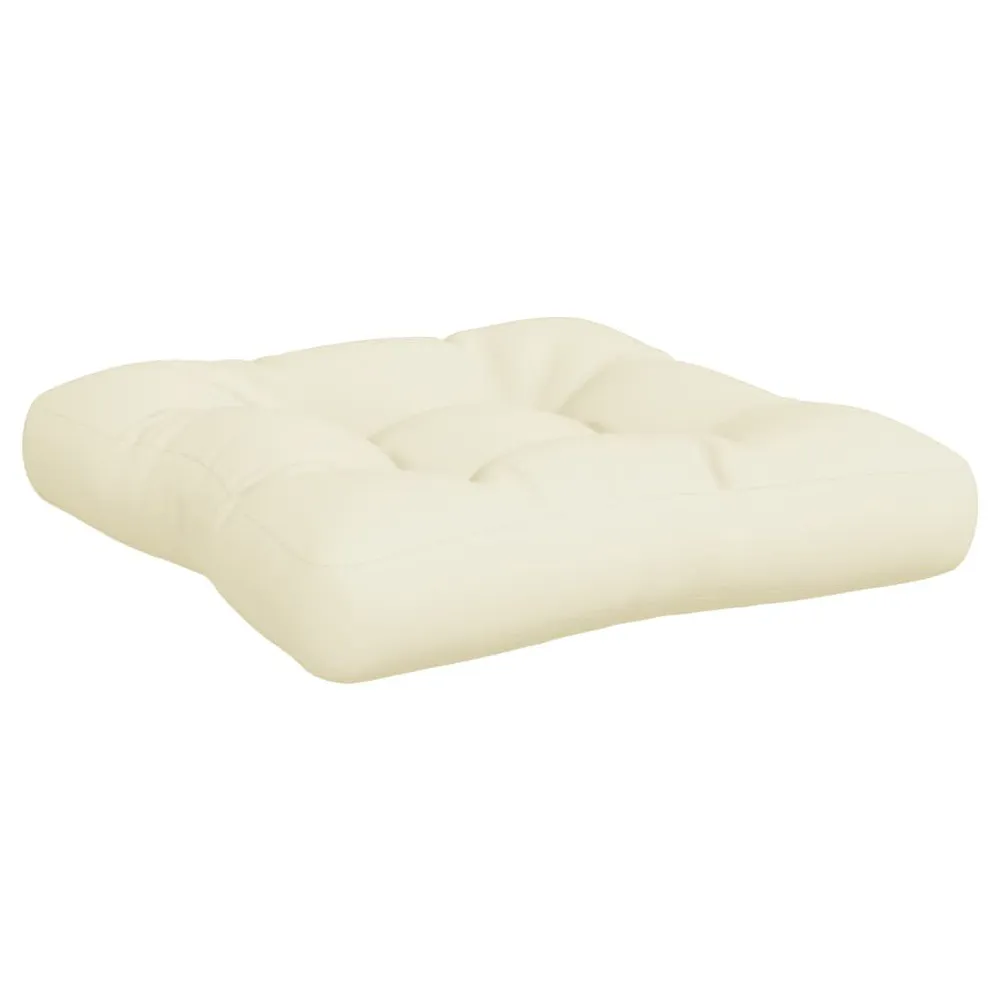 Chaise à roulettes Coussins de palette lot de 3 crème tissu
