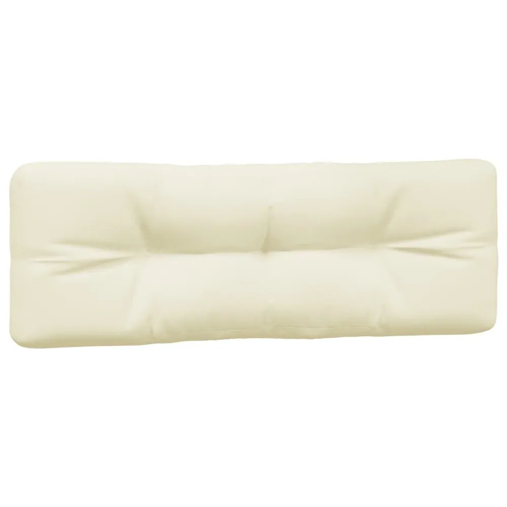 Coussins de palette lot de 3 crème tissu avec support lombaire