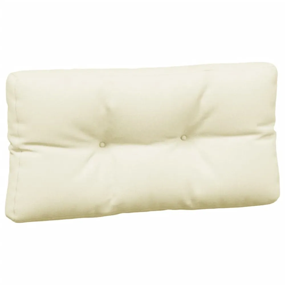 Coussins de palette lot de 3 crème tissu avec support lombaire