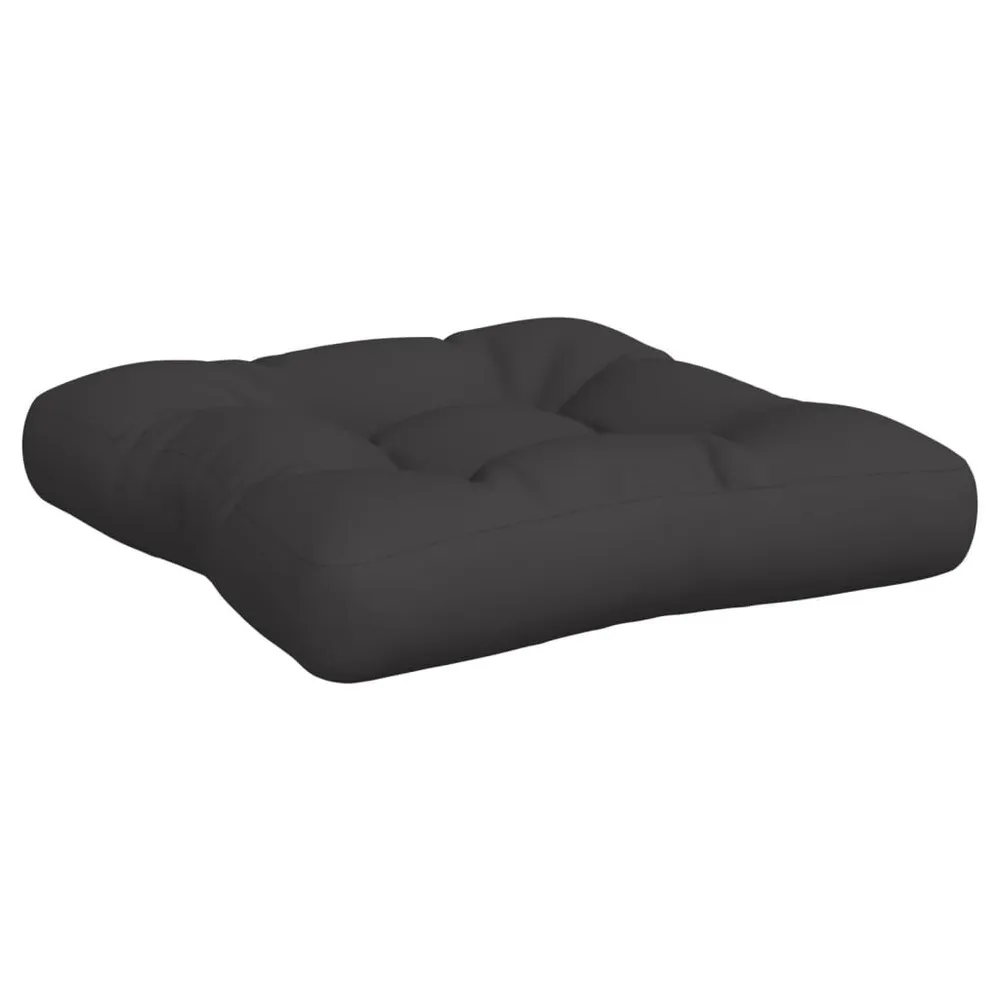 Coussins de palette lot de 3 noir tissu avec support lombaire