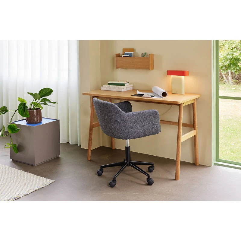 Hübsch Rest chaise de bureau, gris ténébreux