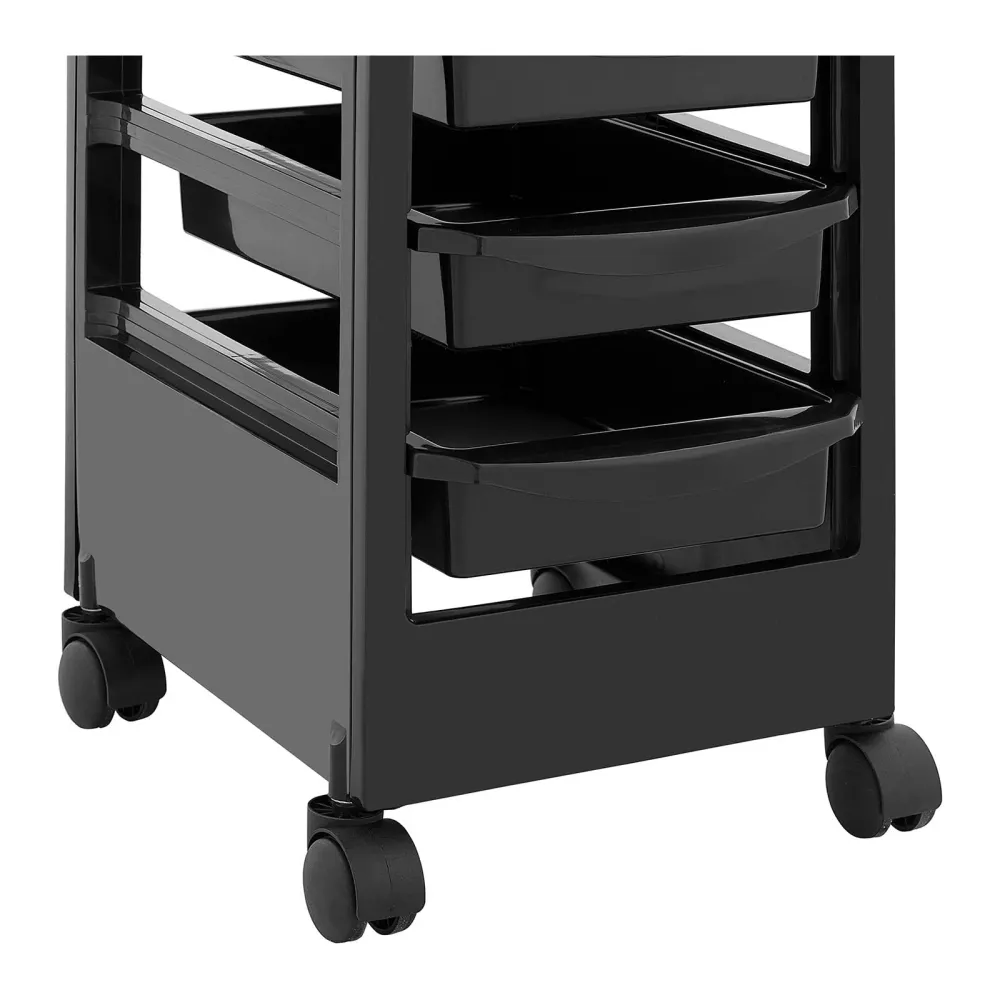 Chariot pour imprimante Chariot pour salon de coiffure coiffeuse esthétique (plateau : 495 x 315 mm, 5 tiroirs, capacité d...