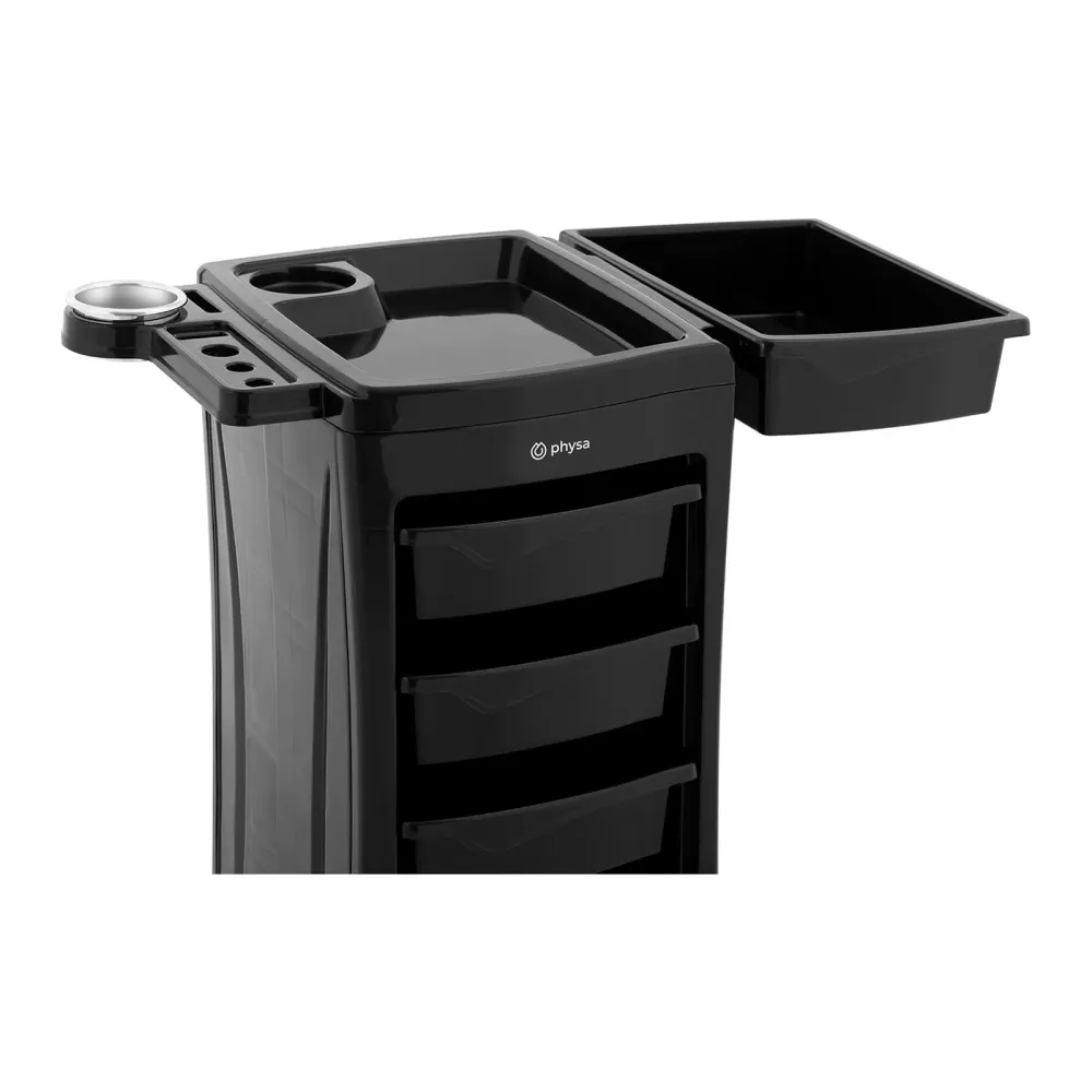 Chariot pour salon de coiffure coiffeuse esthétique (plateau : 485 x 380 mm, 5 tiroirs, capacité de charge : 10 kg) 14_000...