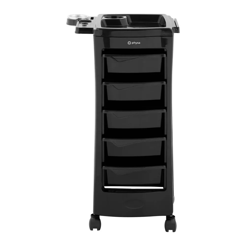 Chariot pour salon de coiffure coiffeuse esthétique (plateau : 485 x 380 mm, 5 tiroirs, capacité de charge : 10 kg) 14_000...