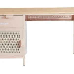 Chariot pour vidéoprojecteur Nino - Bureau 1 porte 1 tiroir en métal PANTONE L120cm - Couleur - Rose blush