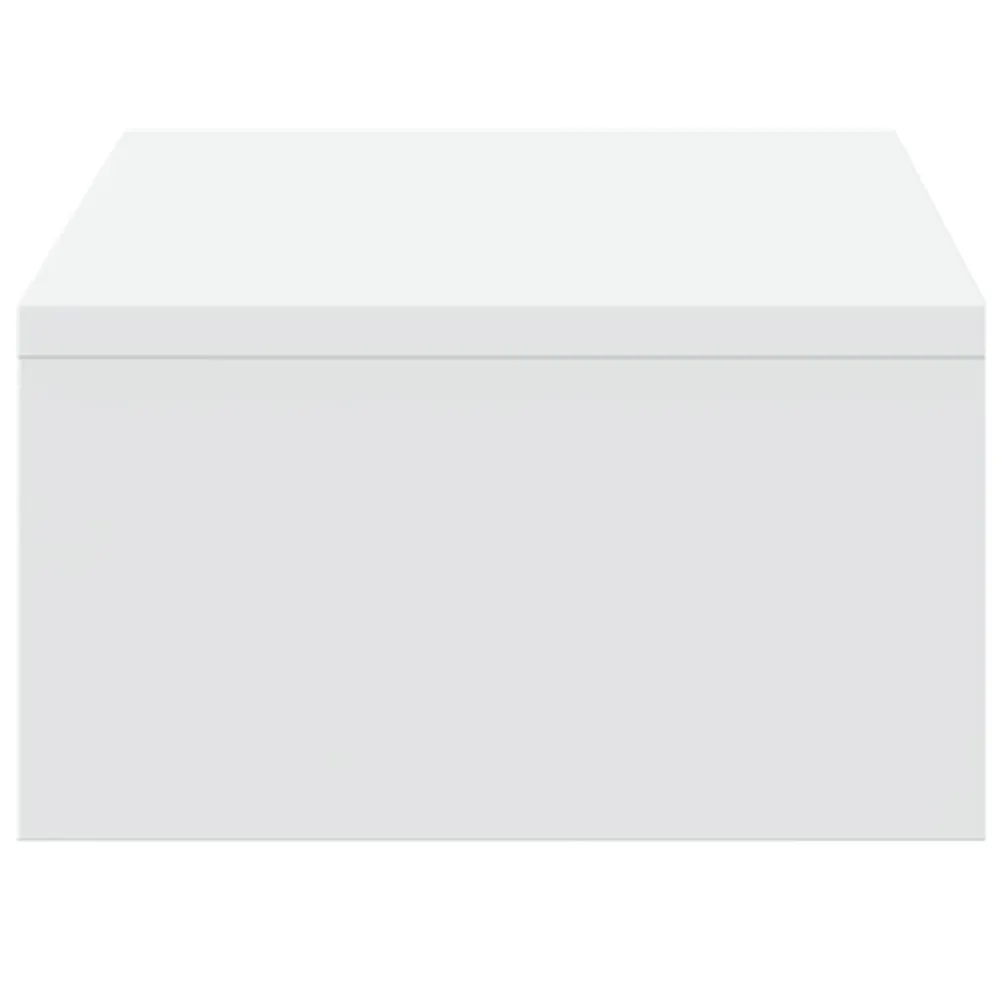 Chariot de service Support de moniteur table meuble bureau avec tiroirs bois d'ingénierie blanc 02_0044935