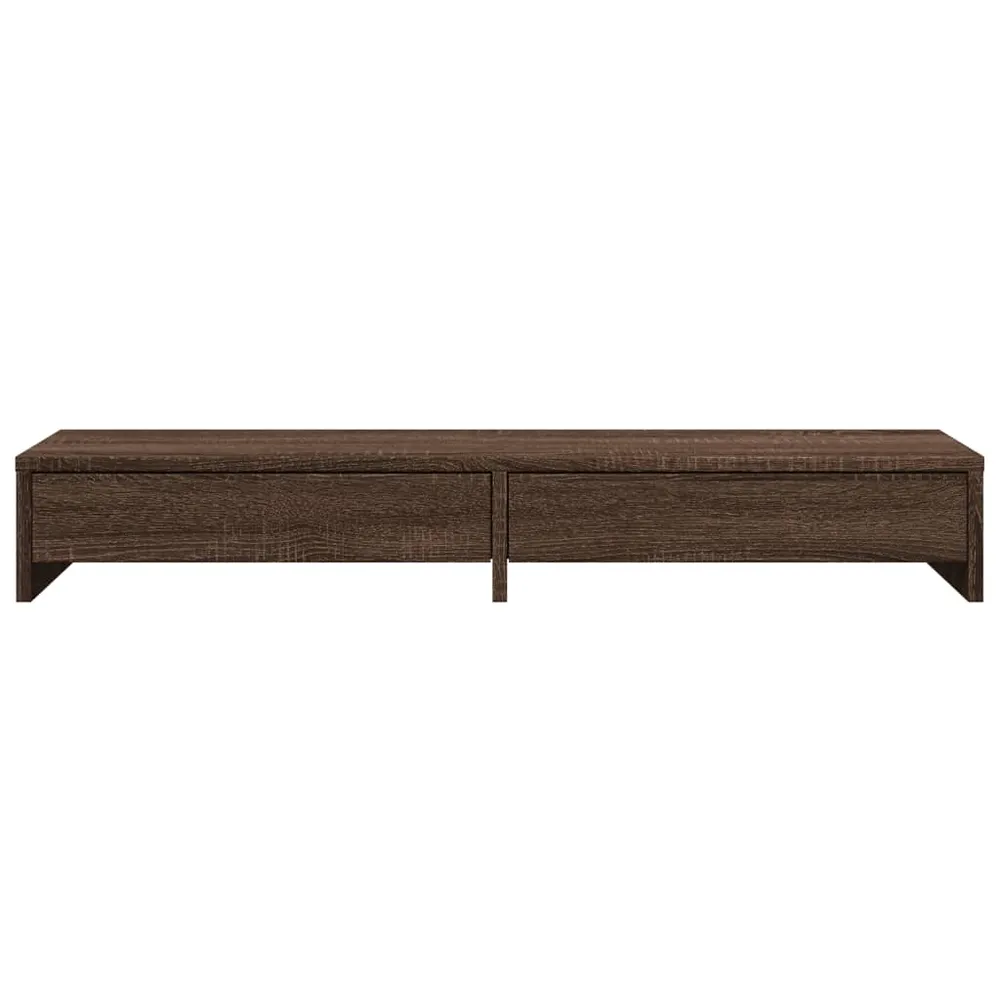 Chariot à tiroirs Support de moniteur table meuble bureau avec tiroirs bois d'ingénierie marron 02_0044939