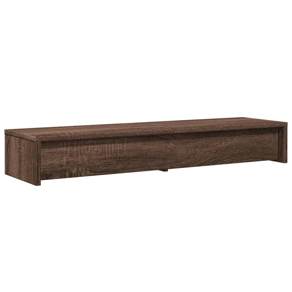 Chariot à tiroirs Support de moniteur table meuble bureau avec tiroirs bois d'ingénierie marron 02_0044939