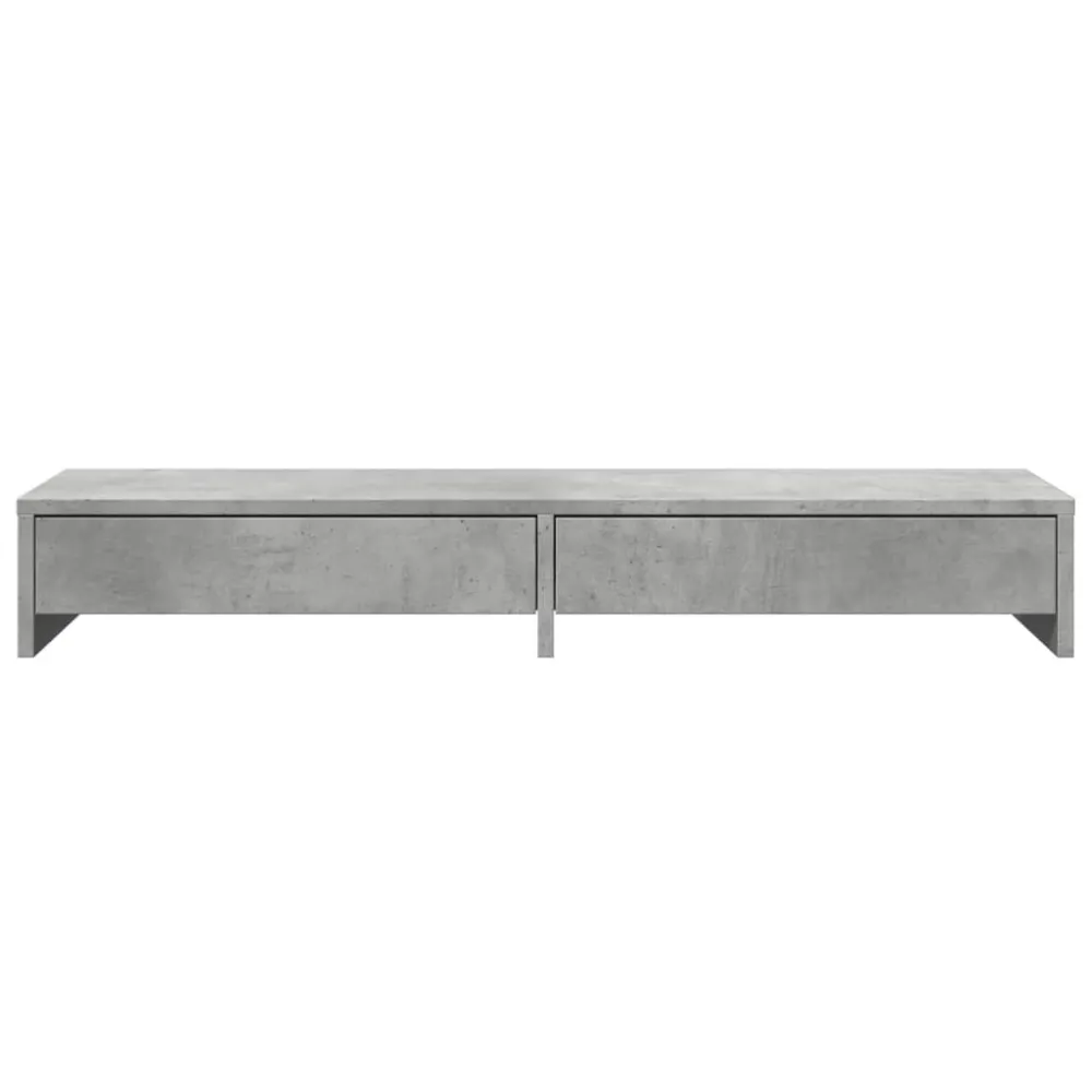Support de moniteur table meuble bureau avec tiroirs bois d'ingénierie gris 02_0044941 Facile à déplacer