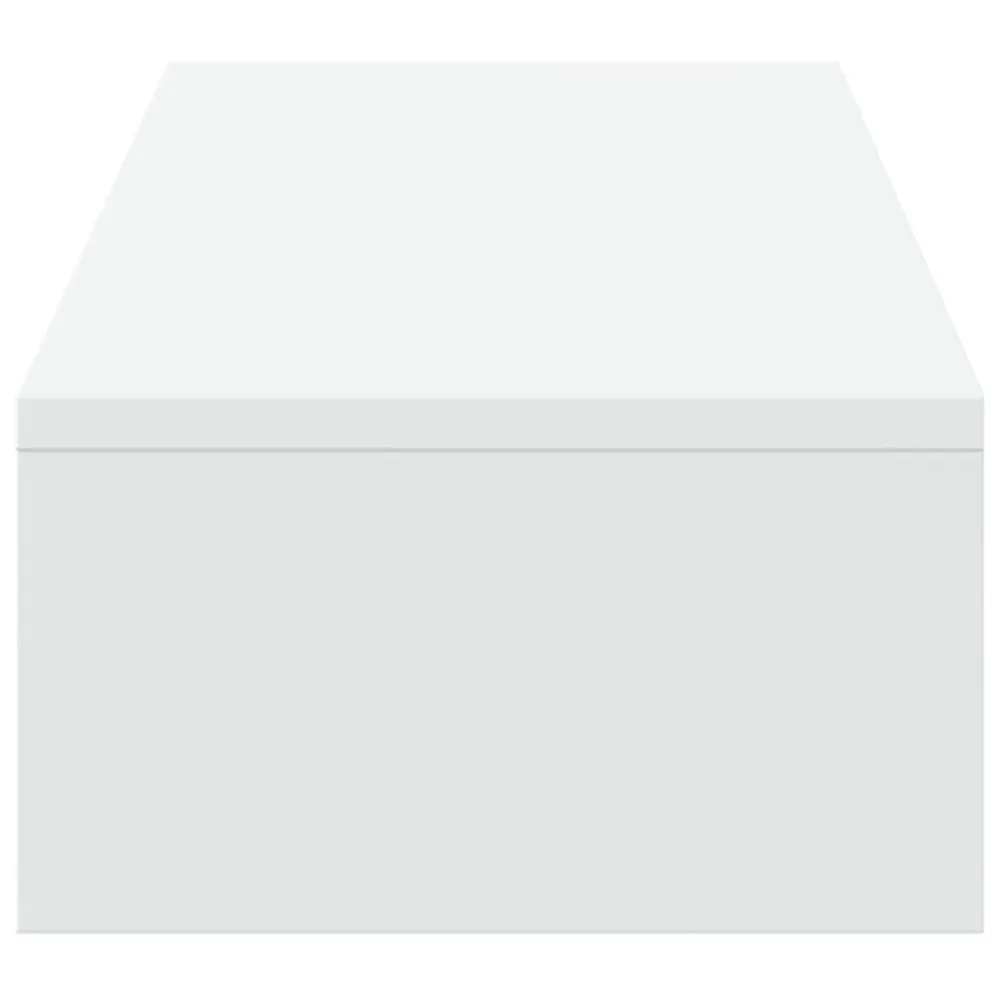 Support de moniteur table meuble bureau avec tiroirs bois d'ingénierie blanc 02_0044934 Hauteur ajustable 70-120 cm