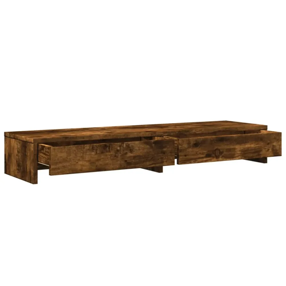 Support de moniteur table meuble bureau avec tiroirs bois d'ingénierie marron 02_0044937 pour salles de classe