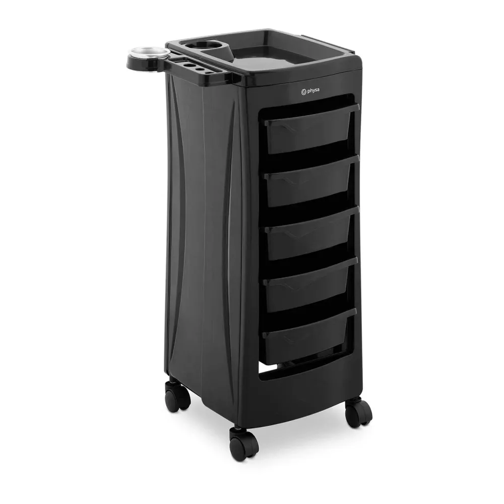 Support pour ordinateur portable Chariot pour salon de coiffure coiffeuse esthétique (plateau : 485 x 380 mm, 5 tiroirs, c...