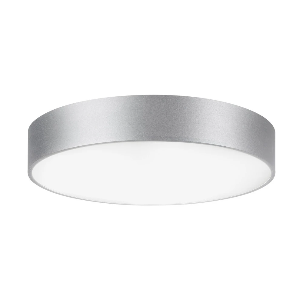 BRUMBERG Biro Circle, Ø 60 cm, DALI intensité variable, argent, 3.000 K pour équipement audiovisuel