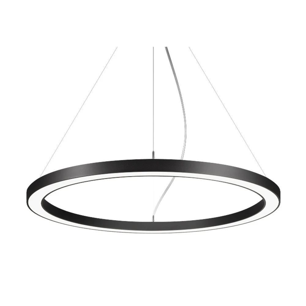 BRUMBERG Biro Circle Ring5 direct 45cm Casambi noir 3000K pour salles de classe