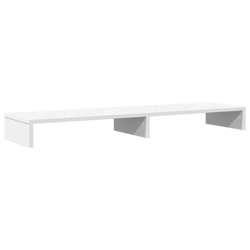 Bureau Ergonomique Support de moniteur table meuble bureau 100 x 27 x 10 cm bois d'ingénierie blanc 02_0044831