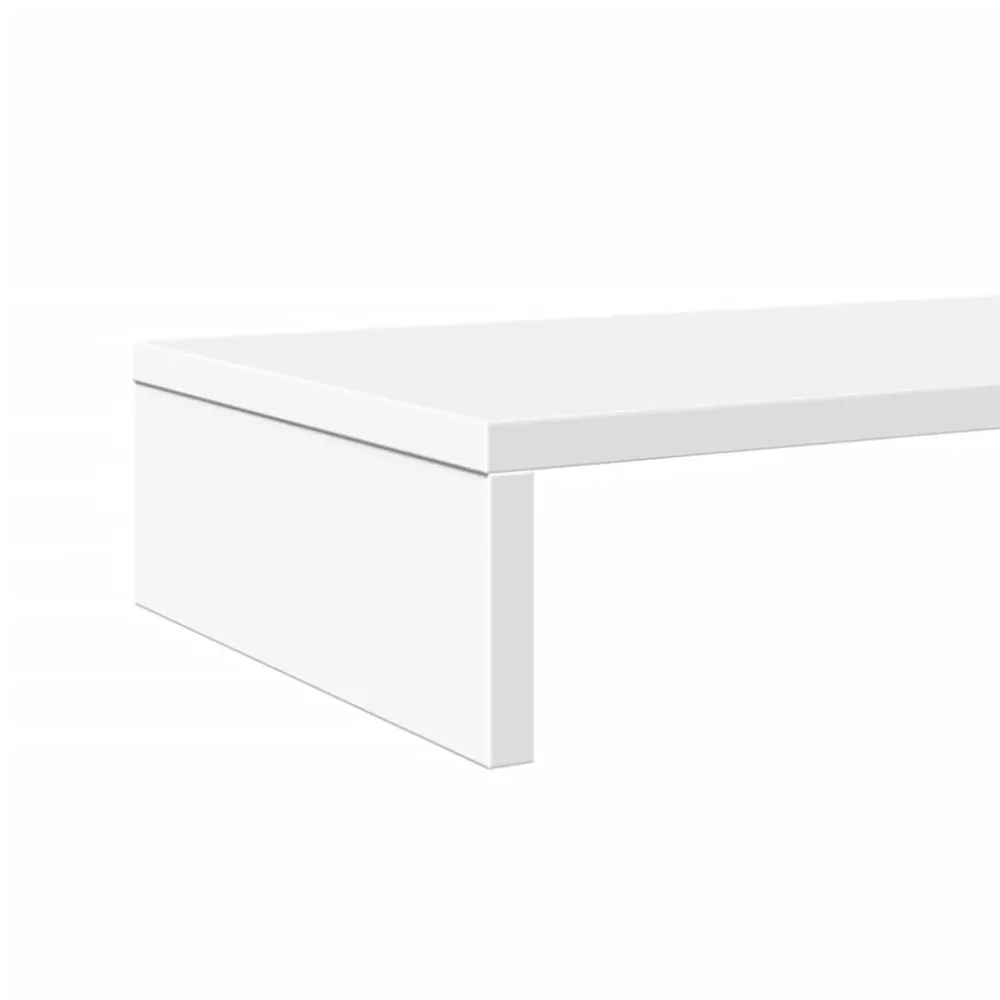 Bureau Ergonomique Support de moniteur table meuble bureau 100 x 27 x 10 cm bois d'ingénierie blanc 02_0044831