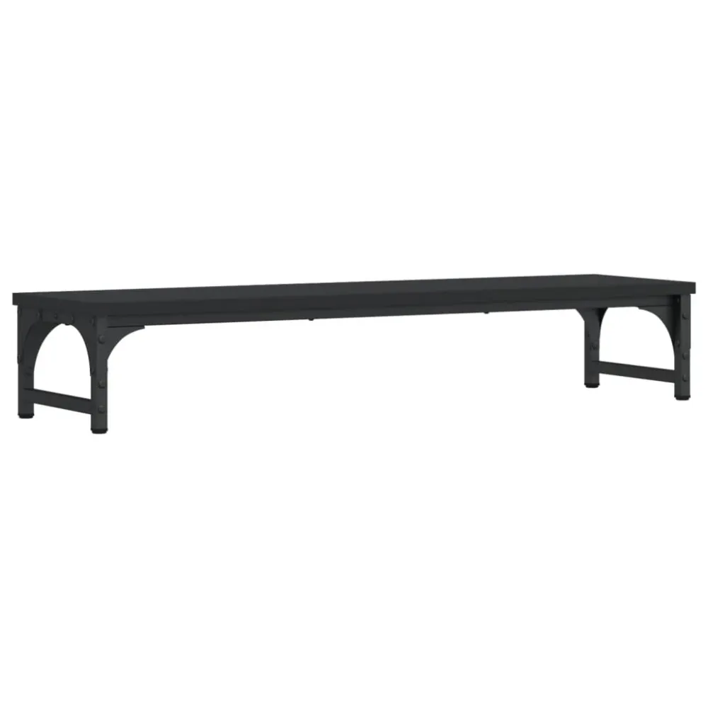 Bureau Ergonomique Support de moniteur table meuble bureau 85 x 23 x 15,5 cm bois d'ingénierie noir 02_0044906