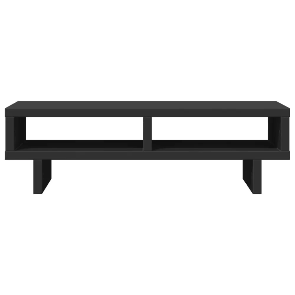 Bureau Ergonomique Support de moniteur table meuble bureau 50 x 27 x 15 cm bois d'ingénierie noir 02_0044882