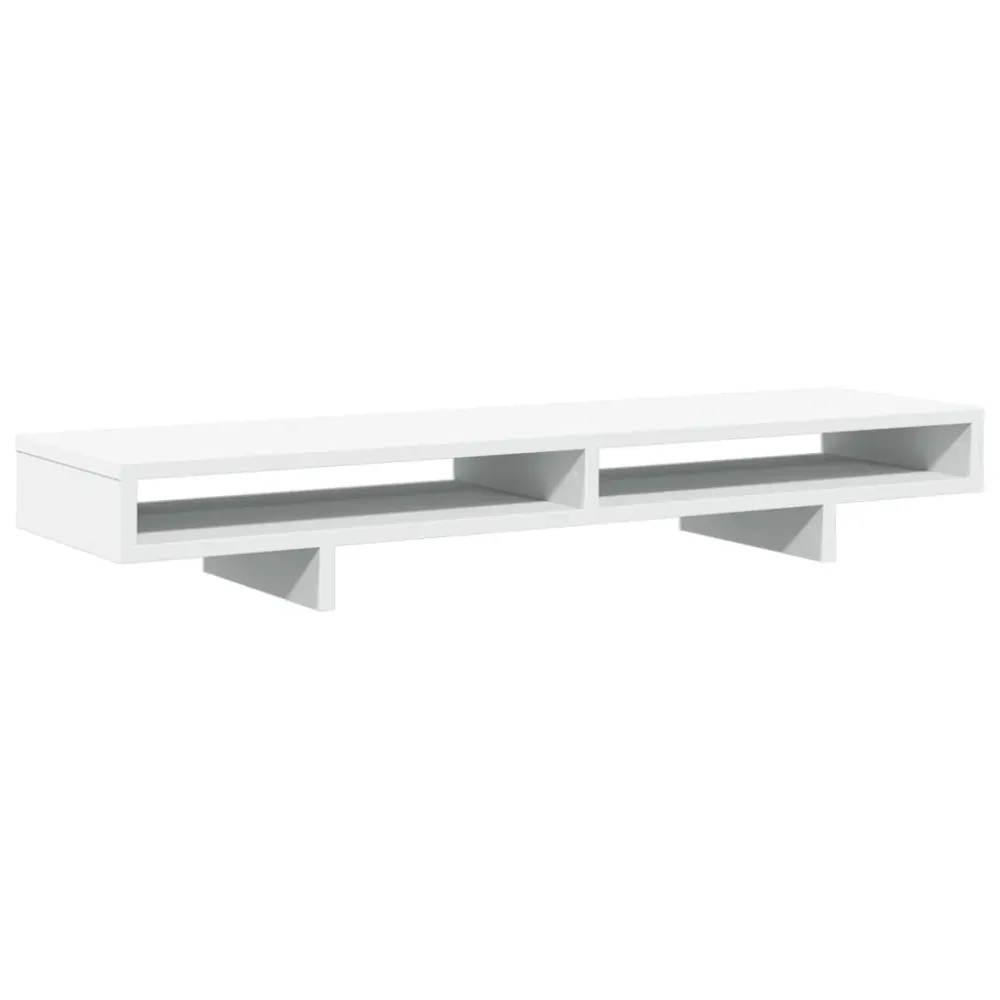 Chariot pour imprimante Support de moniteur table meuble bureau 100 x 27 x 15 cm bois d'ingénierie blanc 02_0044837