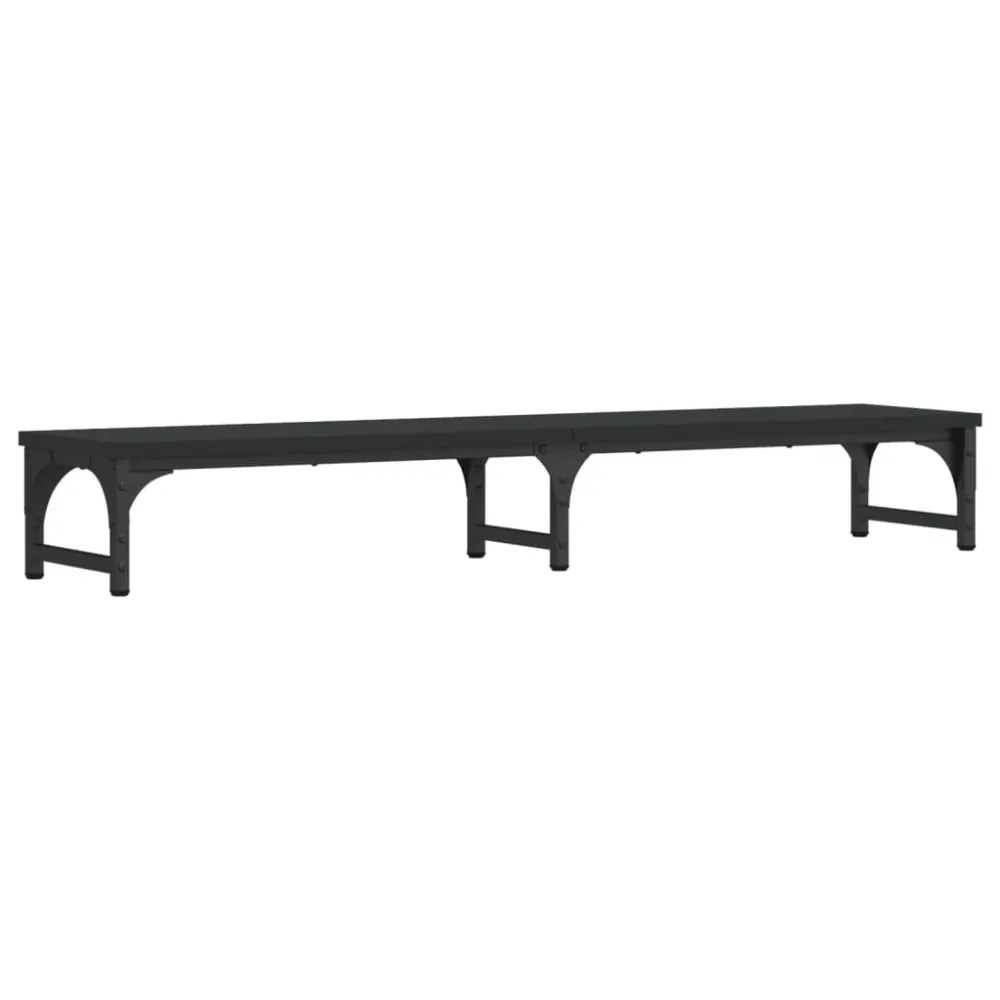 Chariot pour imprimante Support de moniteur table meuble bureau 105 x 23 x 15,5 cm bois d'ingénierie noir 02_0044855
