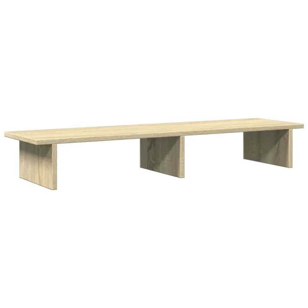 Chariot de service Support de moniteur table meuble bureau sonoma 100 x 27 x 15 cm bois d'ingénierie marron 02_0044977