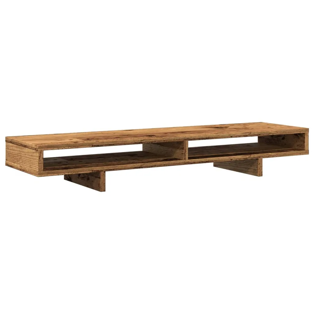 Chariot de service Support de moniteur table meuble bureau vieux bois 100 x 27 x 15 cm bois d'ingénierie marron 02_0045006